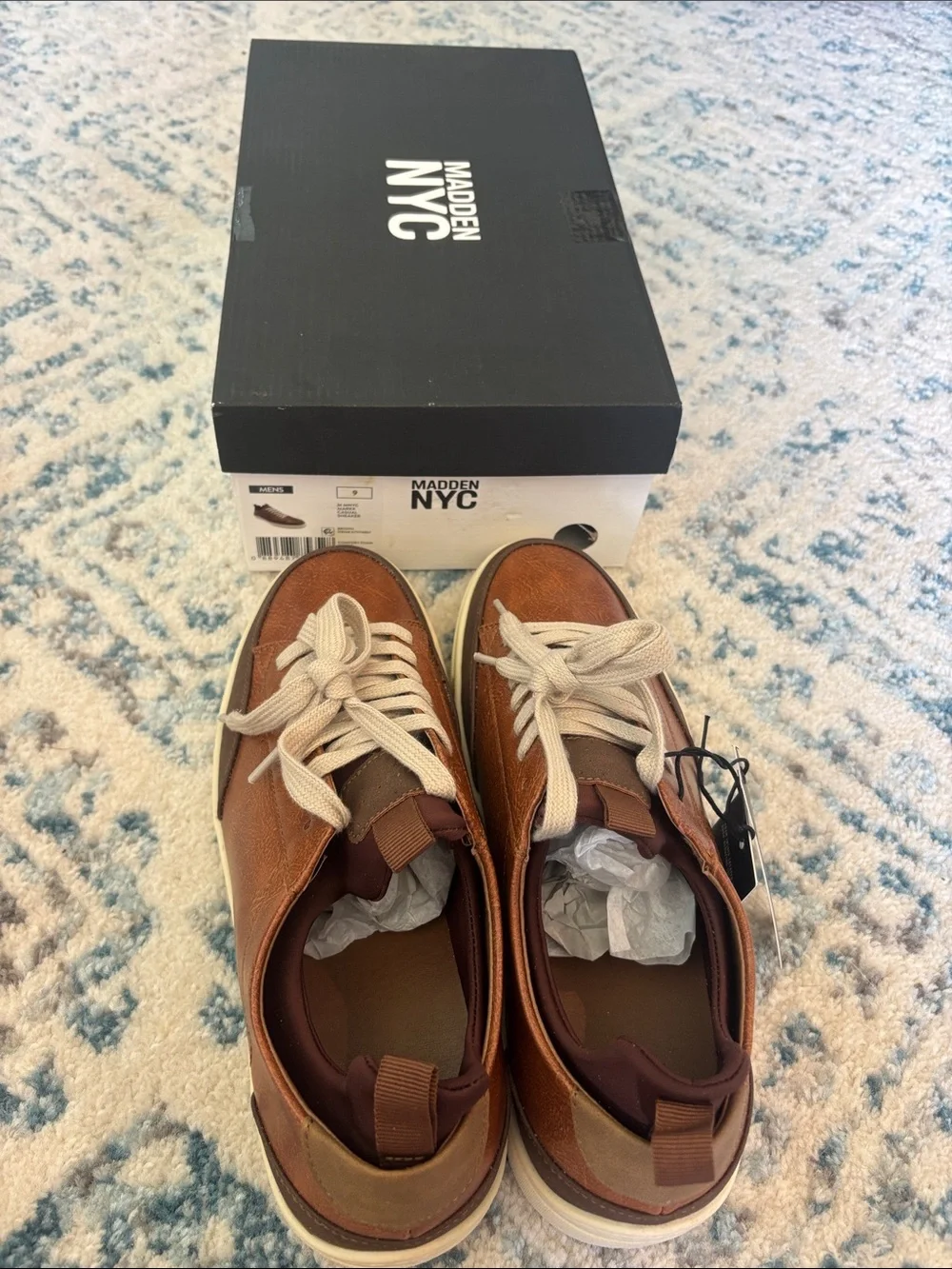Men’s Brown Leather Low-Top Sneakers